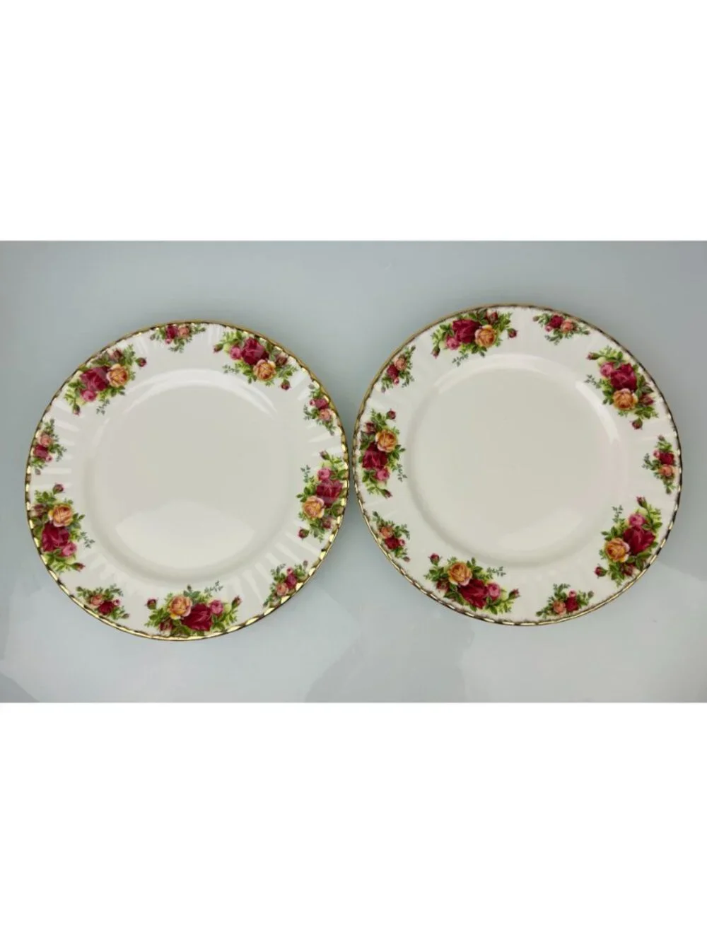 Royal Albert Old Country Roses Set (2) Dinner Plates 10.25